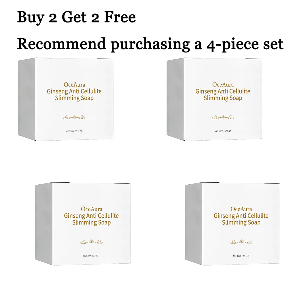 100G Ginseng Body Slimming Soap Gentle Cleaning Body Tightening Skin Moisturizing Enhance Skin Elasticity Improve Firmness Body Soap Oasis Select 4 pcs United States