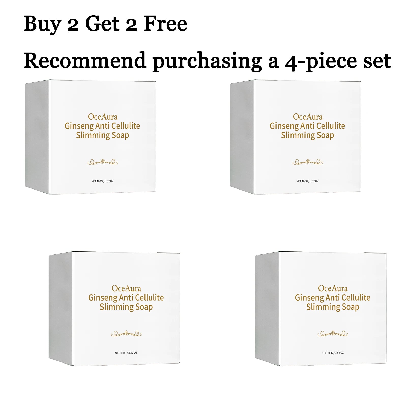 100G Ginseng Body Slimming Soap Gentle Cleaning Body Tightening Skin Moisturizing Enhance Skin Elasticity Improve Firmness Body Soap Oasis Select 4 pcs United States