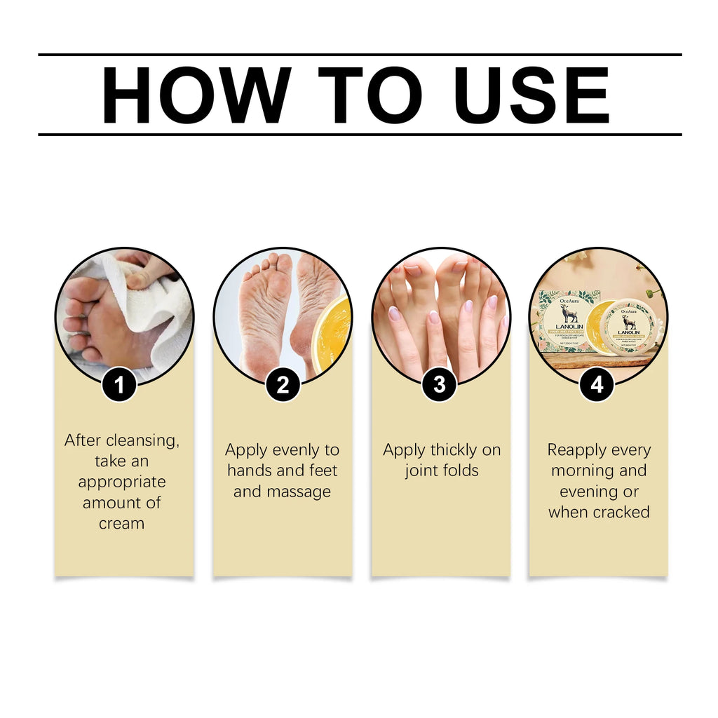 20g Hand & Foot Moisturizing Cream Deep Moisturizing Relief Dry Itching Reduce Roughness Smoothing Soften Hand Foot Care Lotion Oasis Select