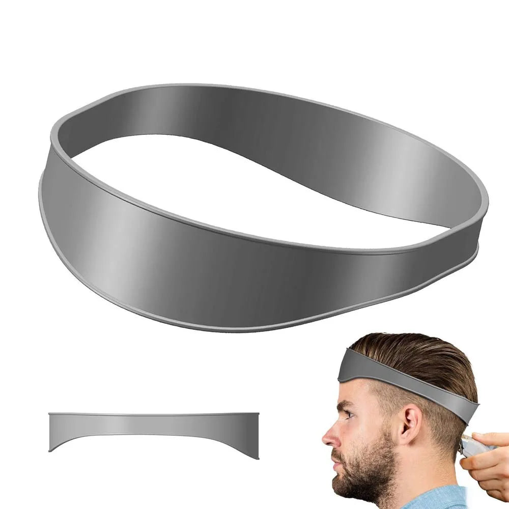 DIY Home Haircuts Curved Headband Silicone Neckline Shaving Template and Hair Cutting Guide Hair Styling Tool Oasis Select grey