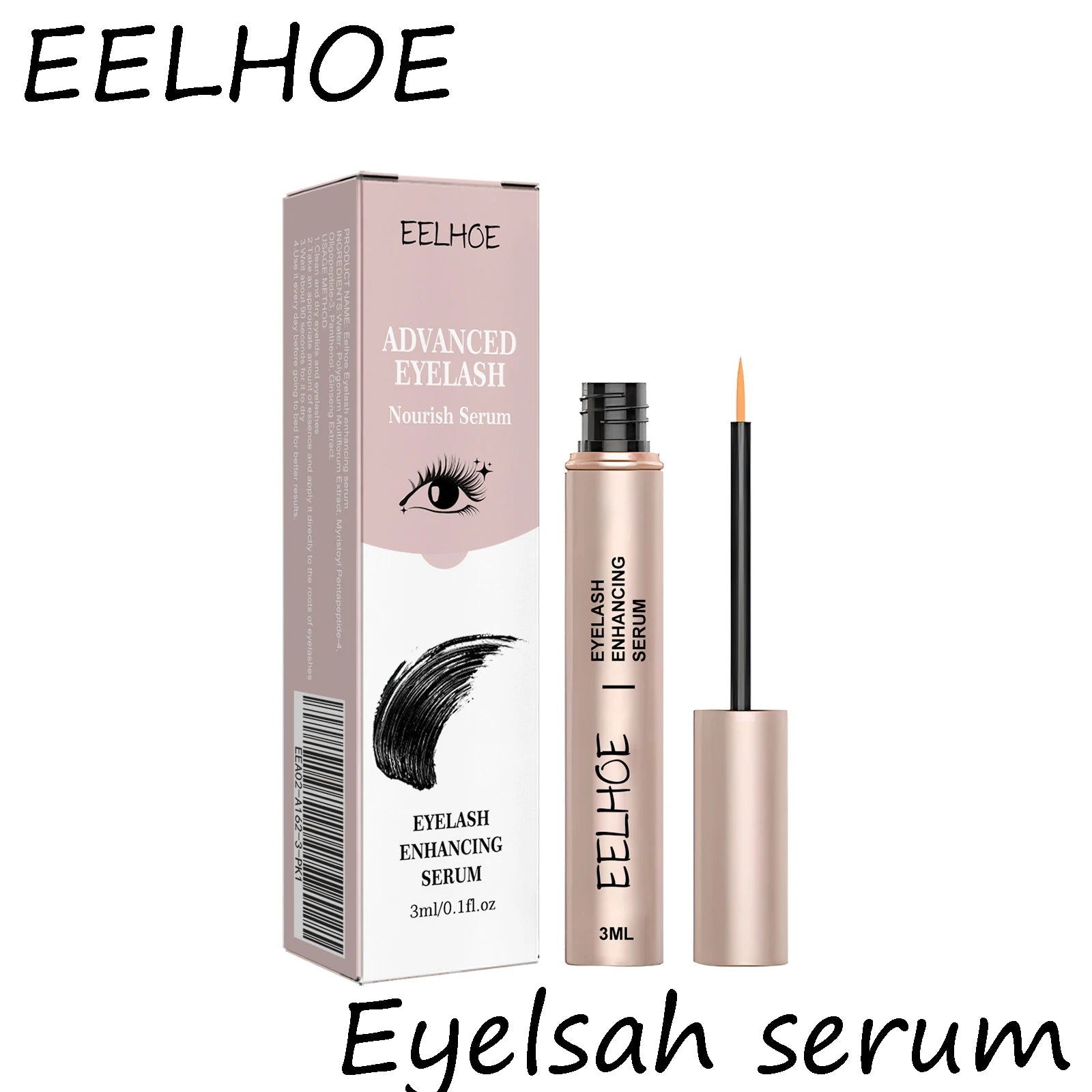 EELHOE Eyelash Lenghtening Serum Thickening Smooth Enhancer Boost Fuller Curling Lifting Nourishing Quick Absorbed Eyelash Serum Oasis Select