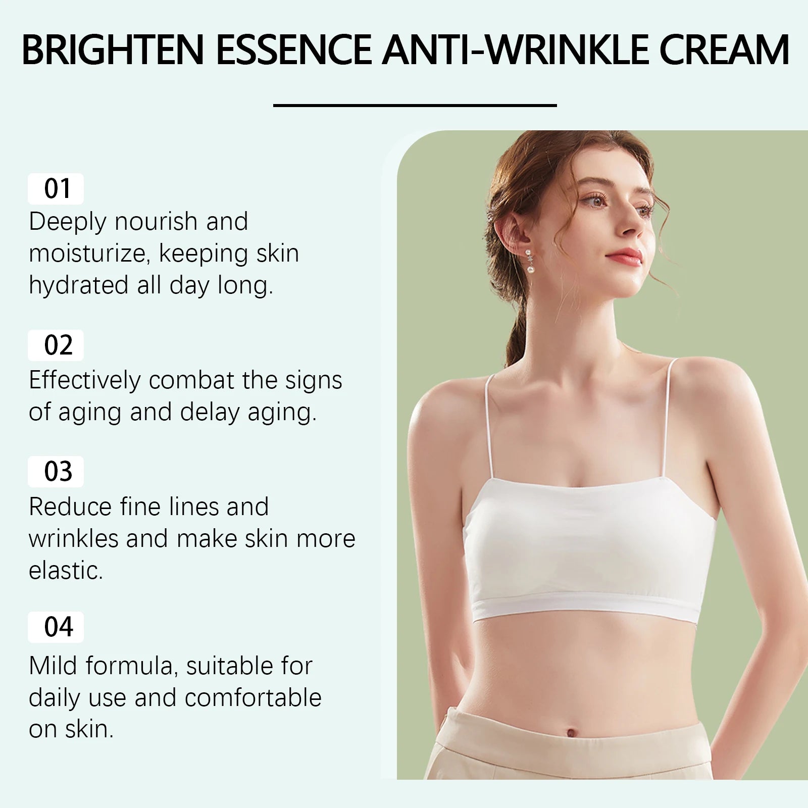 50g Face Cream Deep Moisturizing & Nourishing Enhance Smoothness Brightening Repairing Non-greasy Firming Lifting Neck Skin Lotion Oasis Select