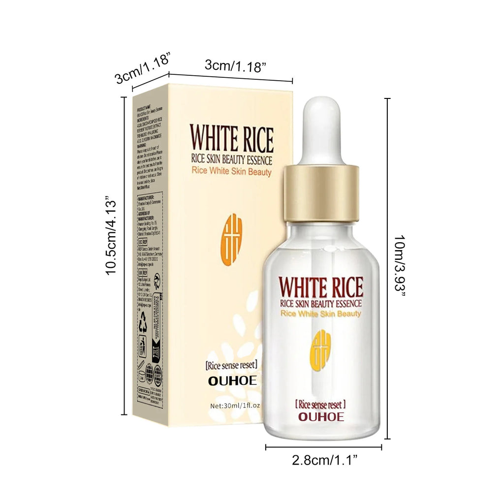 30ML Rice Facial Serum Long Lasting Moisturizing Improve Roughness Reduce Dullness Softening Boosts Elasticity Face Care Serum Oasis Select