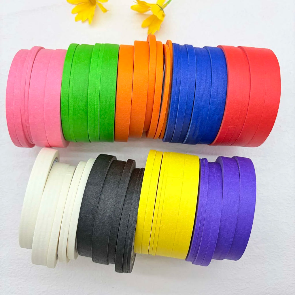 3/6 Rolls 3size Colorful Paper Masking Painters Tapes Painting Labeling Arts Crafts,Removal for Crafts, Labeling,DIY Decorative Oasis Select