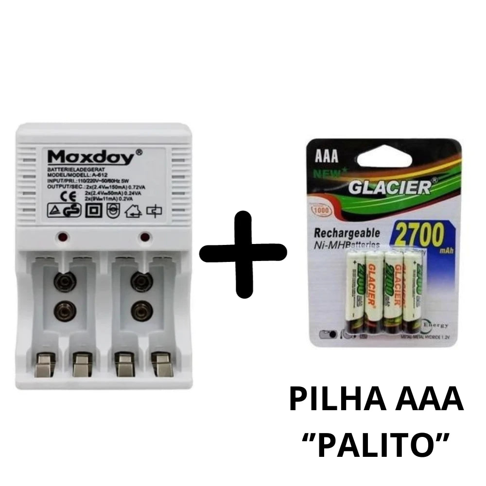 Rechargeable Batteries And Batteries Charger Kit Oasis Select Charger + AAA battery