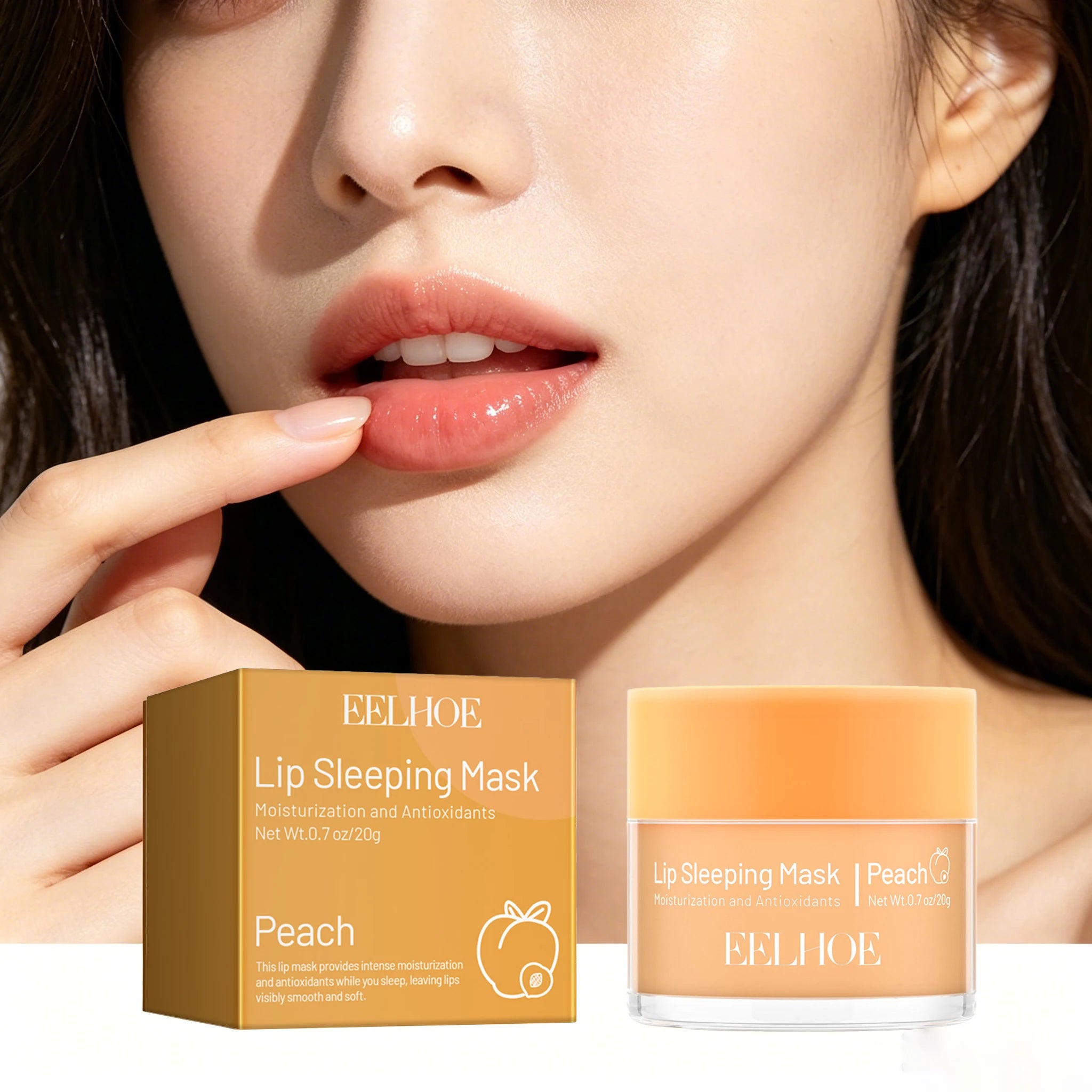20g Peach Lip Sleeping Mask Deep Moisturizing Repairing Chapped Lips Nourishing Gentle Remove Dead Skin Enhance Smoothness Lip Care Mask Oasis Select
