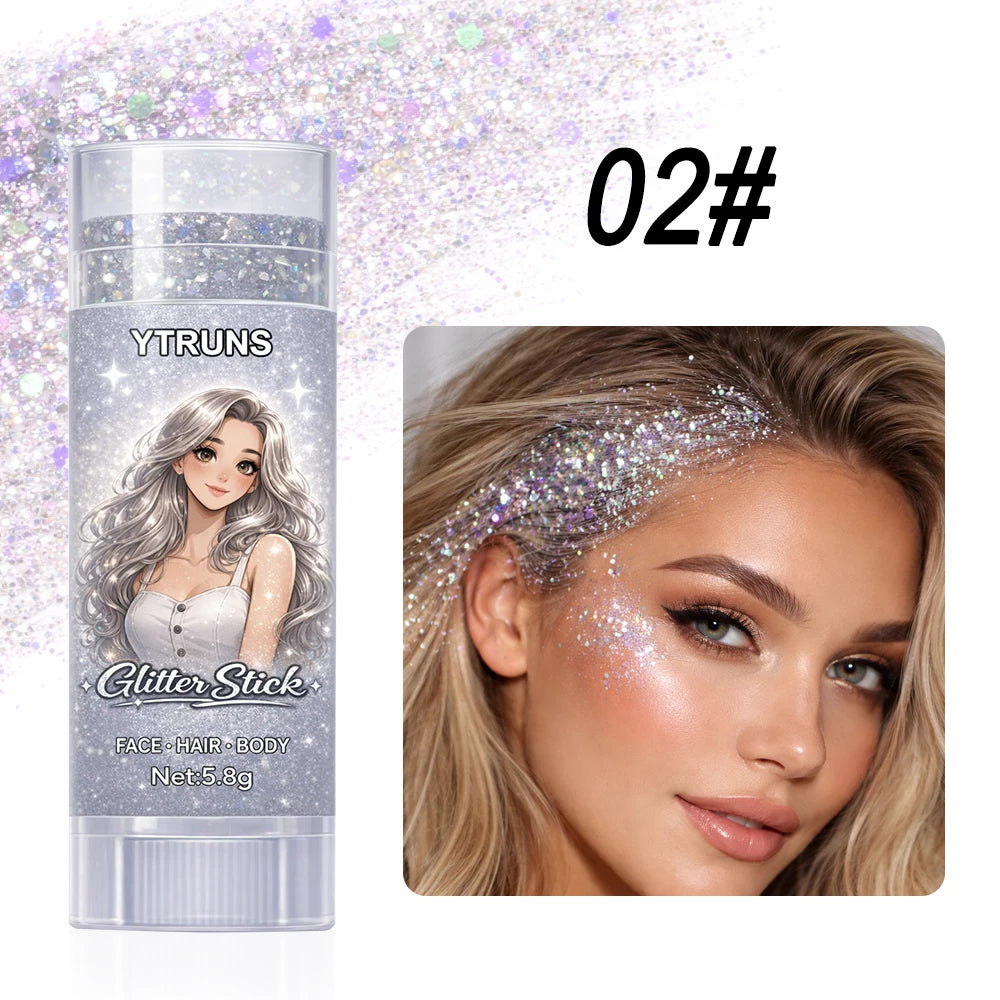 Glitter Gel Stick – Star Chunky Body & Face Shimmer, Waterproof