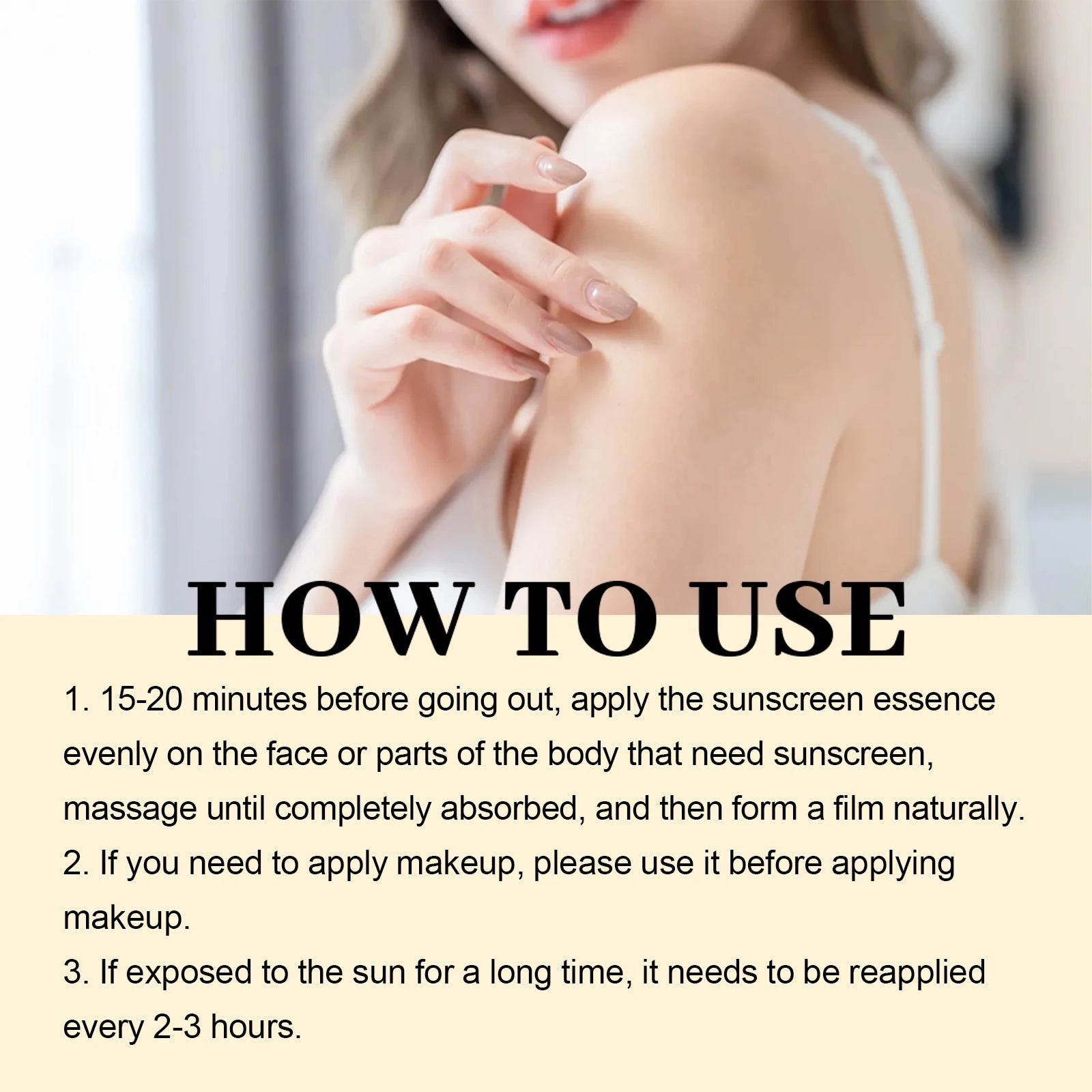 50ML Sunscreen Serum Deep Moisturizing Glowing Skin Enhance Smoothness Prevent Sunburn Non-greasy Prevent Sunburn Repairing Damaged Sunblock Facial Serum Oasis Select