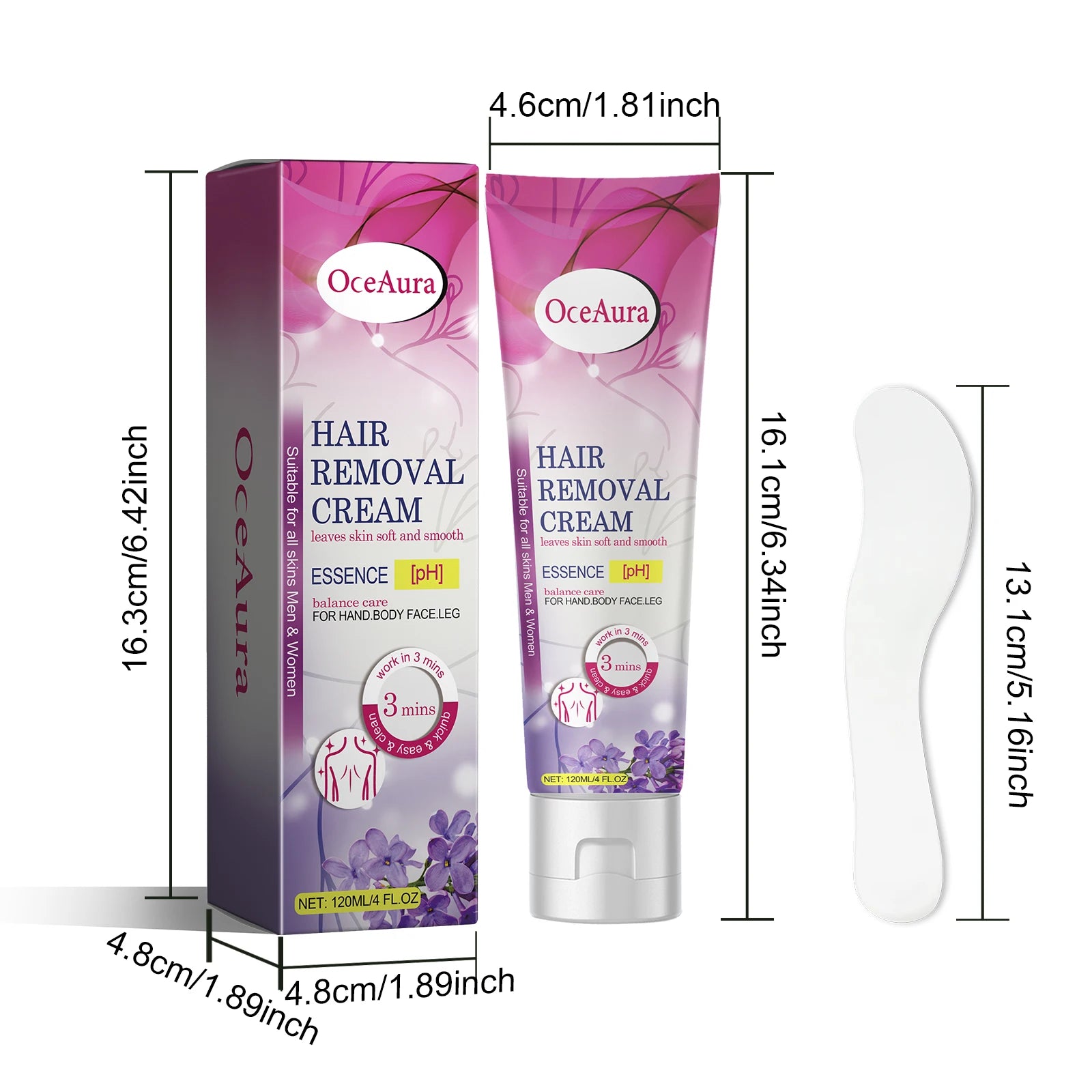 Oceaura Herbal Hair Removal Cream Gentle Non-irritating Skin Improve Roughness Pore Invisible Moisturize Smooth Hair Removal Gel Oasis Select