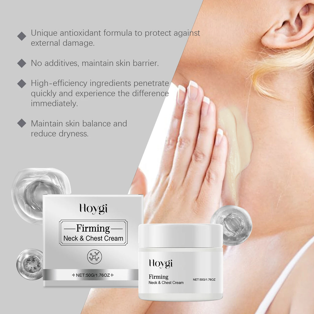 50G Neck Cream Gentle Nourishing & Moisturizing Enhance Skin Elasticity Improve Skin Texture Smoothing Massage Firming Glowing Neck Cream Oasis Select