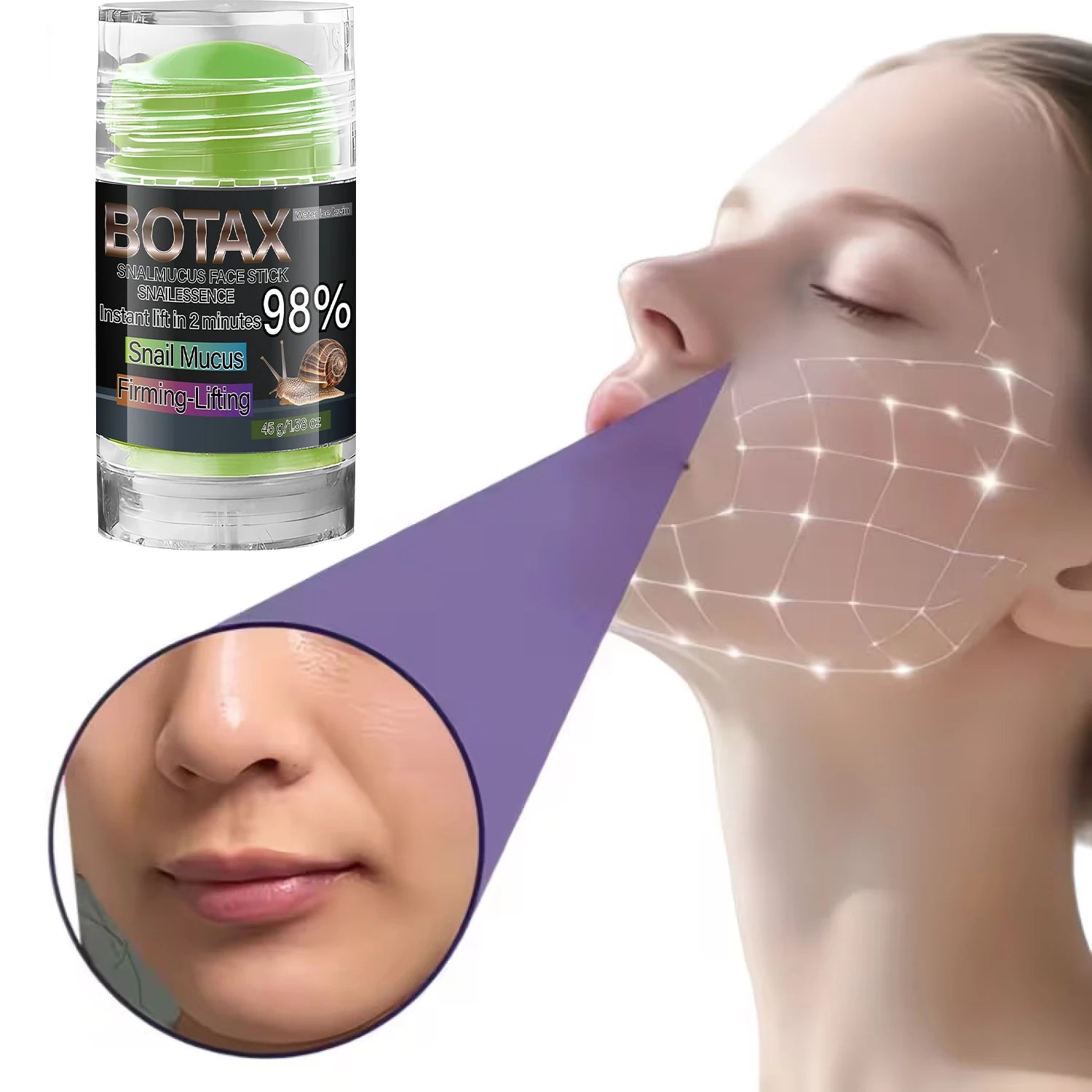 BOTAX 98% Snail Mucus Face Cream – Firming & Lifting Moisturizer Snail Mucin Face Cream Oasis Select