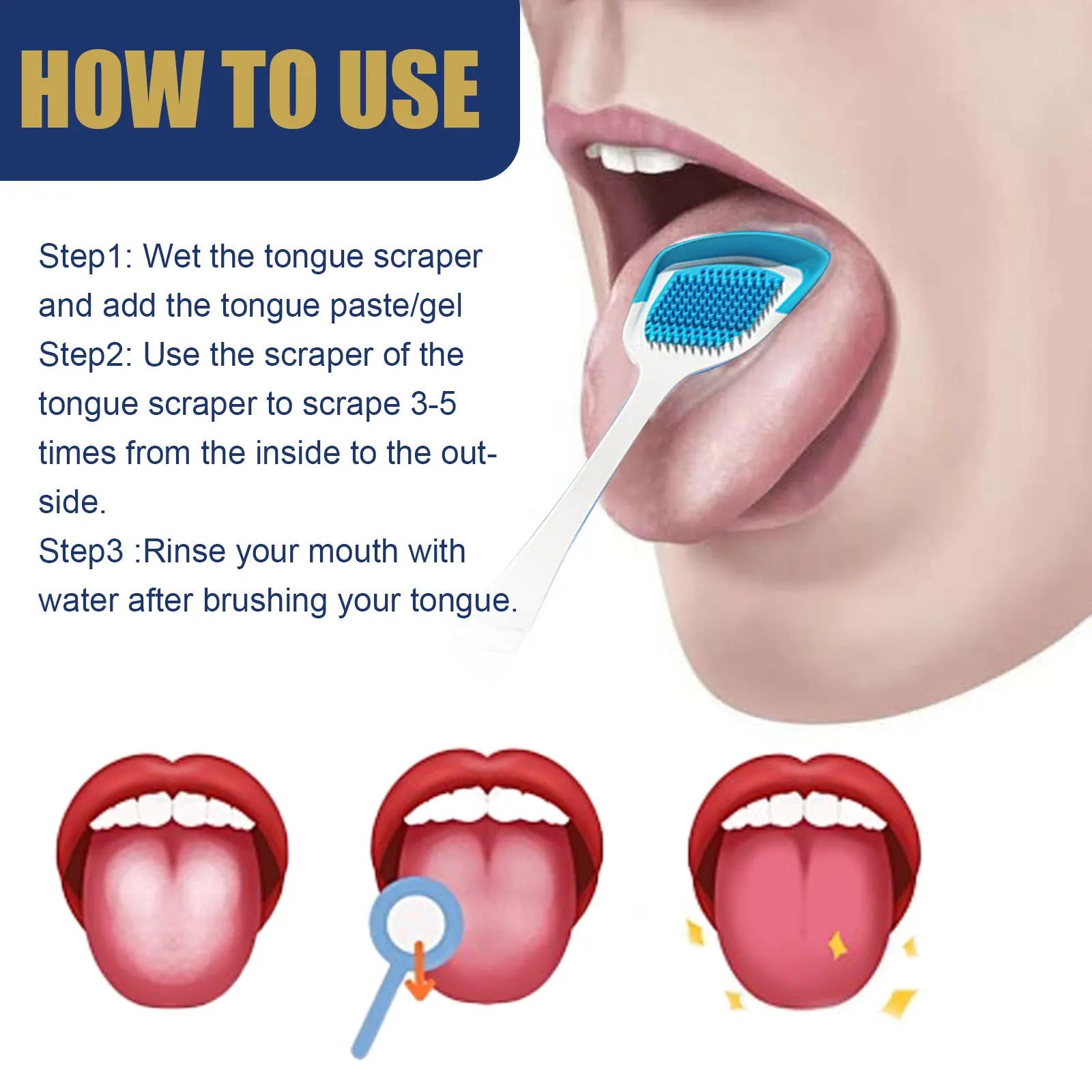 Oralhoe Tongue Cleaning Gel & Scraper – Fresh Breath 50g Tongue Cleaning Set Oasis Select