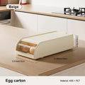 Egg Holder Holds, Egg Container for Refrigerator, Countertop, or Cupboard , Egg Drawer Tray Oasis Select Beige