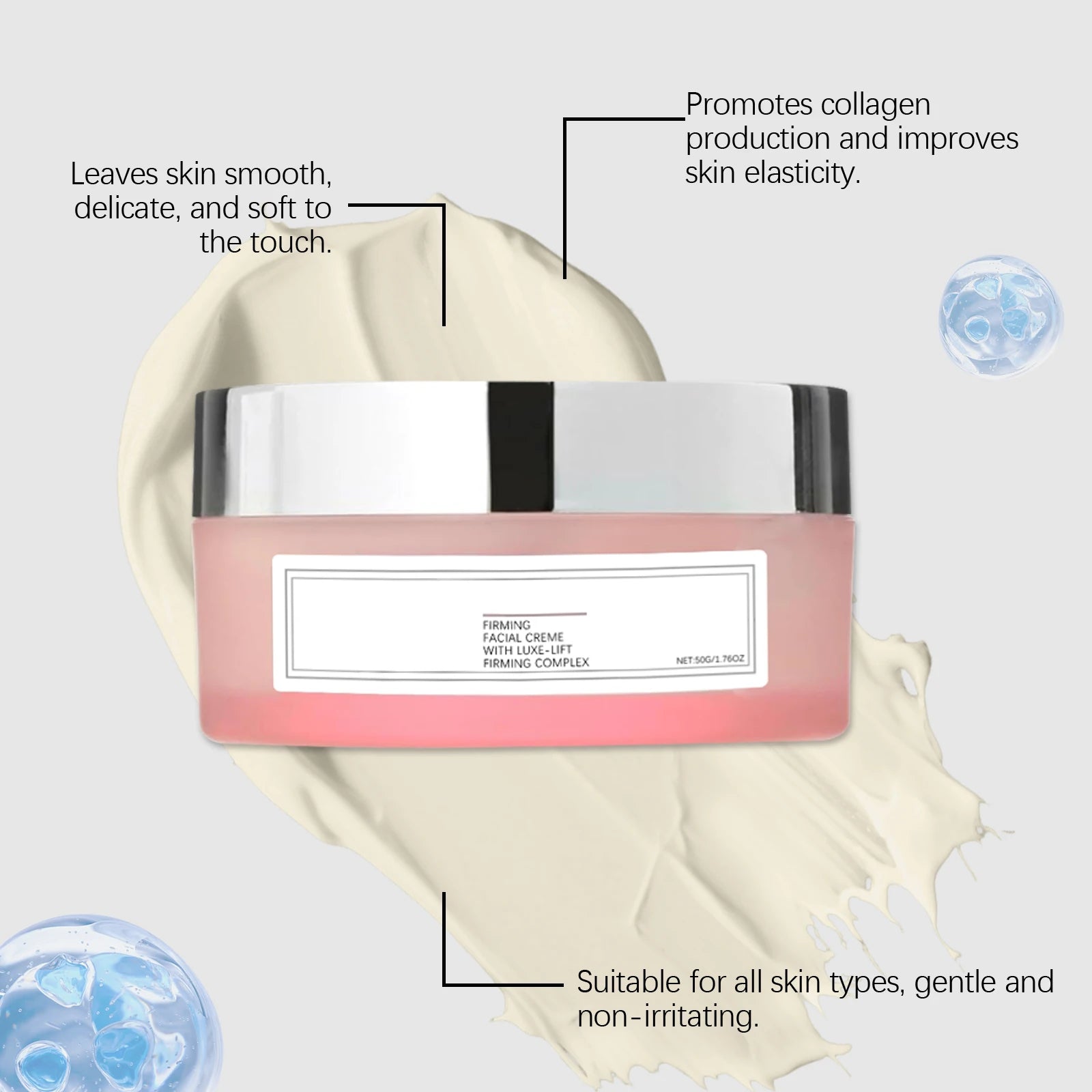 50G Face & Neck Skin Care Cream Gentle Moisturizing Improve Skin Elasticity Smoothing Reduce Roughness Nourishing Skin Lotion Oasis Select
