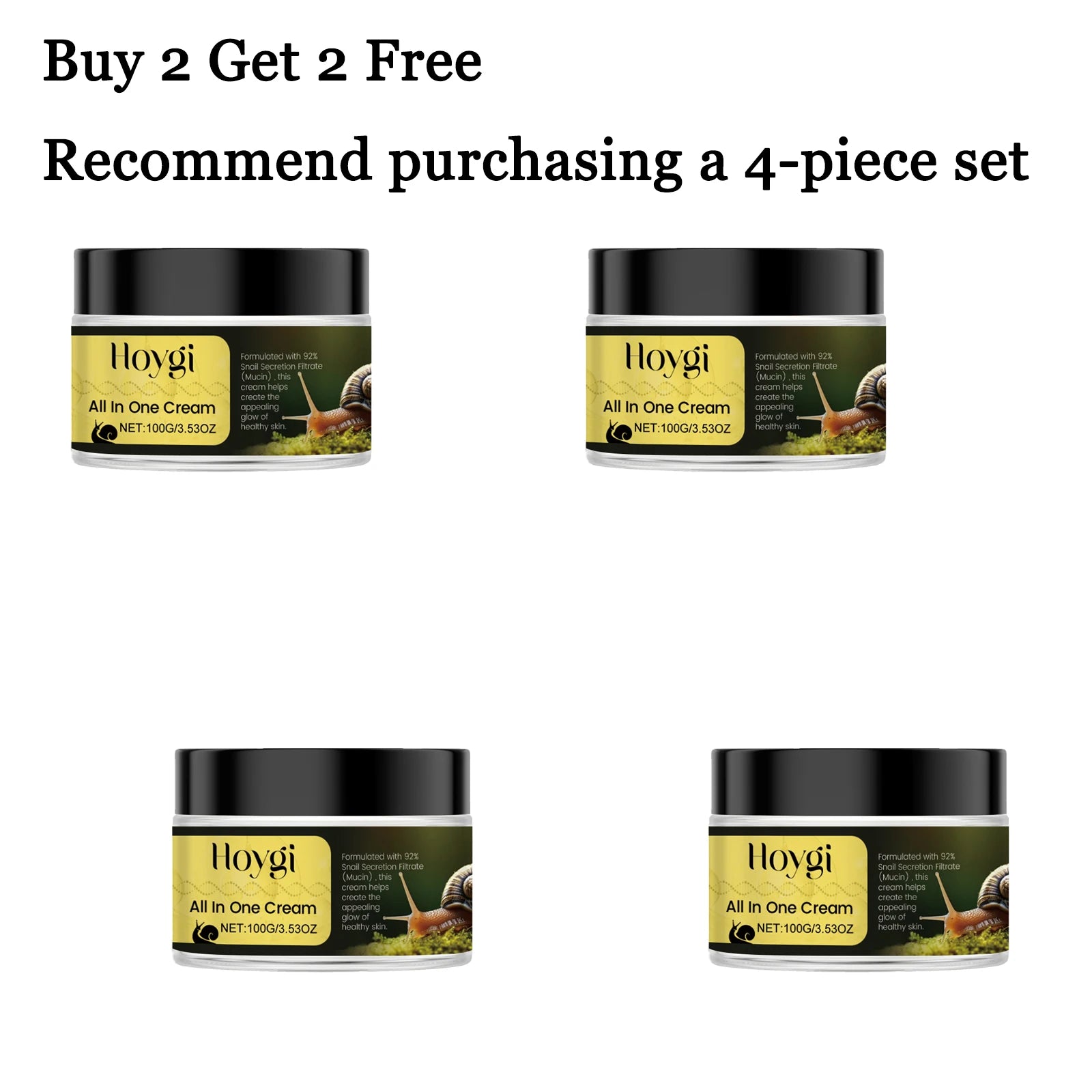 100g Snail Essence Face Cream Moisturizing Reduce Dryness Repairing Damaged Enhance Smoothness Soothing Discomfort Snail Face Lotion Oasis Select 4 pcs United States