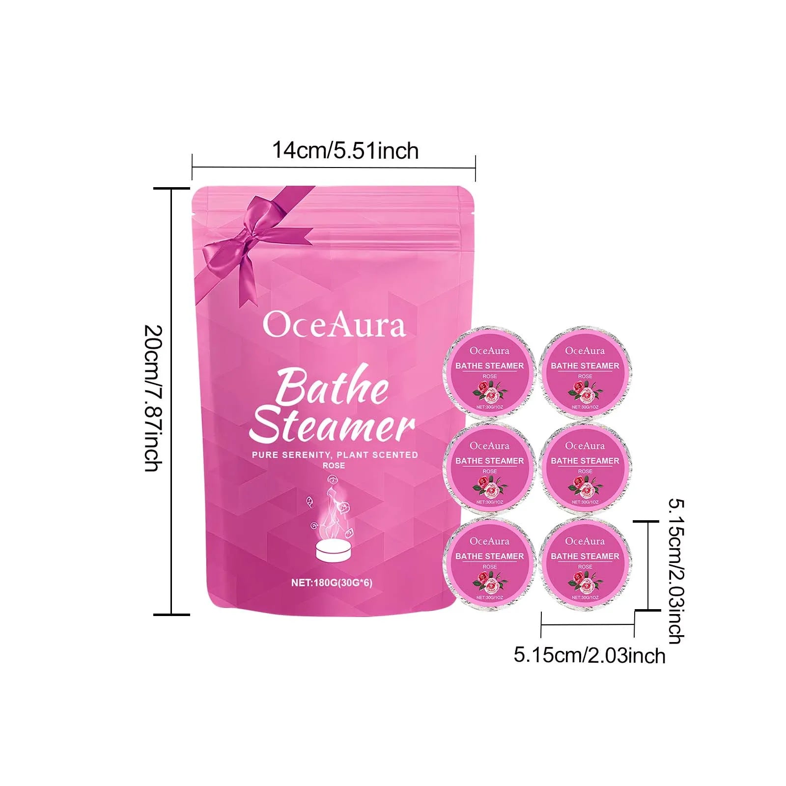 180G Rose Body Bathing Steamer Tablets Gentle Cleaning Body Lasting Fragrance Relaxing Mood Improve Comfortable Body Bath Tablet Oasis Select