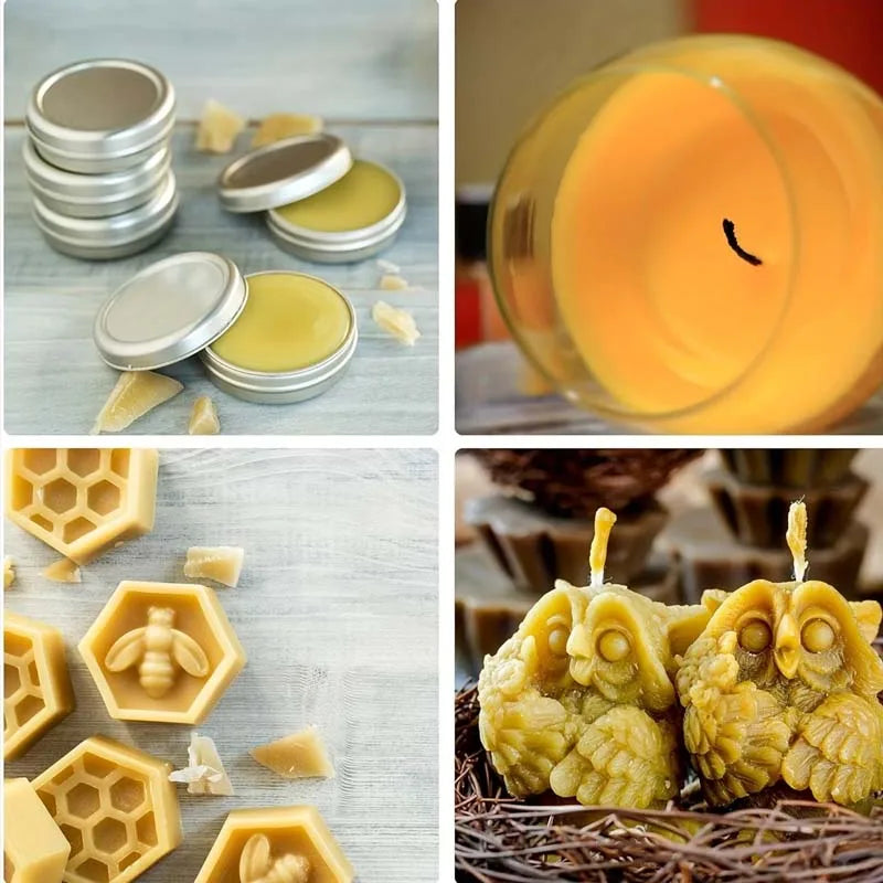 Yellow beeswax stick, natural beeswax block beeswax pure stick wax, used for candle making, furniture polishing, DIY crafts Oasis Select
