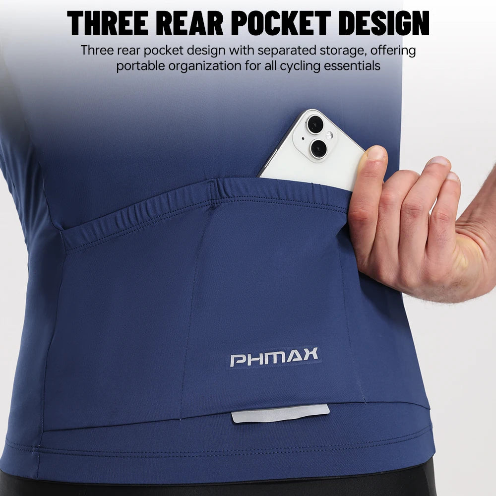 PHMAX Men's Cycling Jersey High Performance Short Sleeves bicycle shirts for men Summer Breathable MTB Road Bike Cycling Jersey Oasis Select
