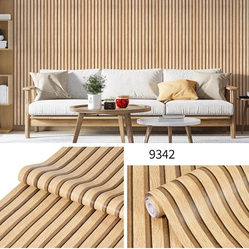45cm Wide Self-Adhesive Waterproof Wood Grain Wallpaper PVC Cabinet Table Chair Seamless Furniture Decoration Wall Sticker. Oasis Select 9342 45cmX20m
