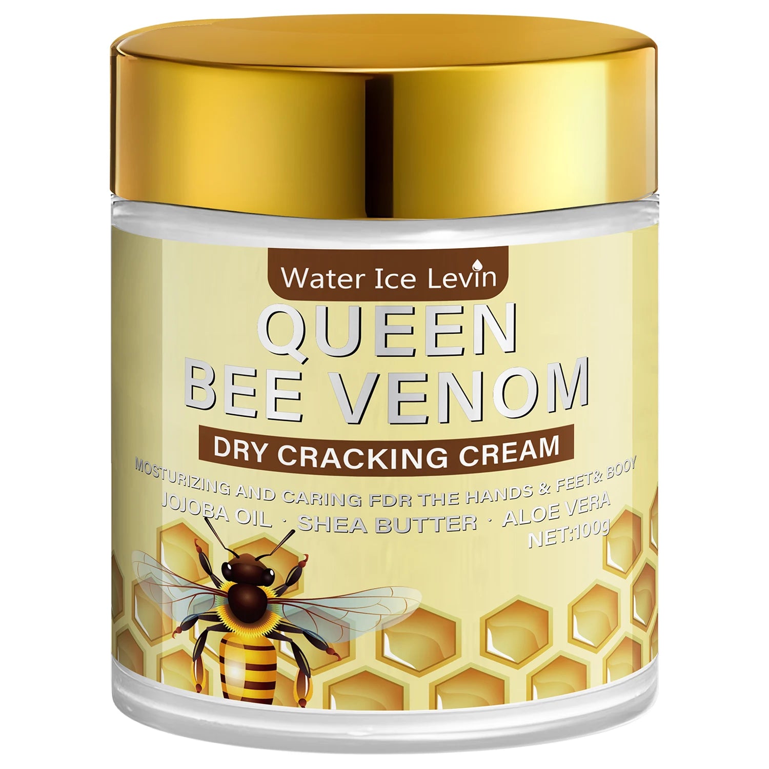 Bee Venom Cream with Retinol & Niacinamide – Dry Cracked Skin Body Repair Cream Oasis Select Gold 100g