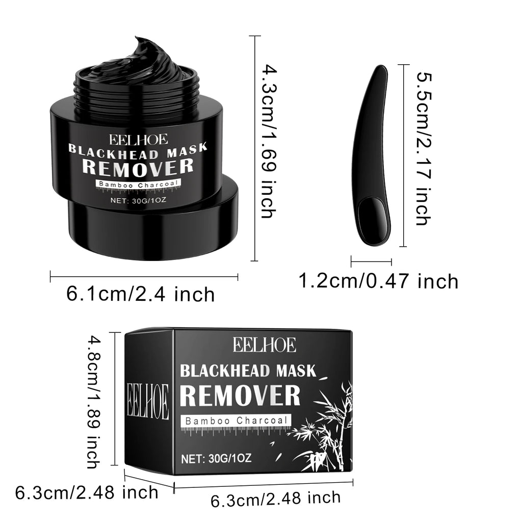 Bamboo Charcoal Blackhead Remover Mask Deep Cleaning Dirts Purifying Shrink Pore Oil Control Exfoliating Peeling Facial Mud Mask Oasis Select