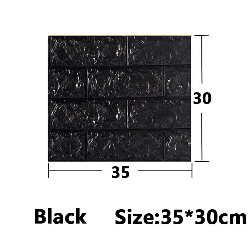 1-30Pcs 35x30cm Wallpaper Kitchen Bedroom Background Decoration Wall Panels Stickers Waterproof for Living Room 3D DIY Home Oasis Select black 1pcs 35X30cm