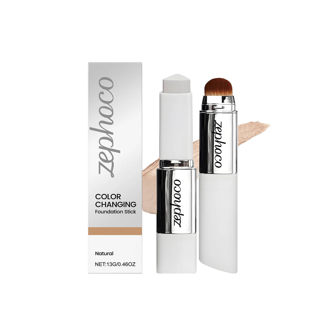 2-in-1 Color Changing Makeup Foundation Stick Moisturizing Brightening Matte High Concealer Lightweight Long Lasting Base Makeup Oasis Select Natural United States