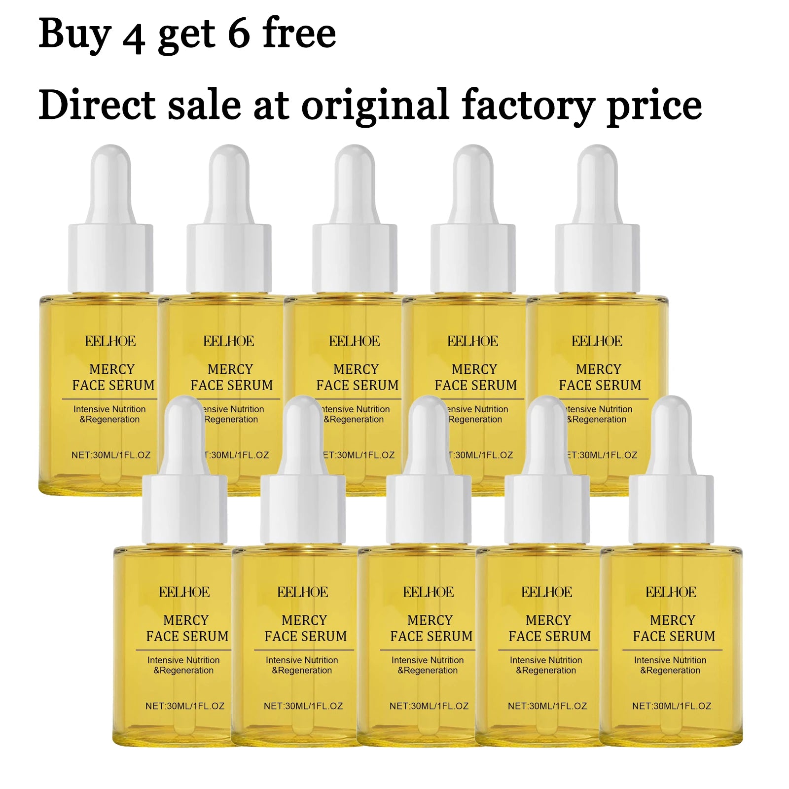 30ML Face Care Serum Deep Moisturizing Improve Skin Texture Enhance Smoothness Fade Fine Lines Firming Rich Nutrient Glowing Facial Serum Oasis Select 10 pcs United States