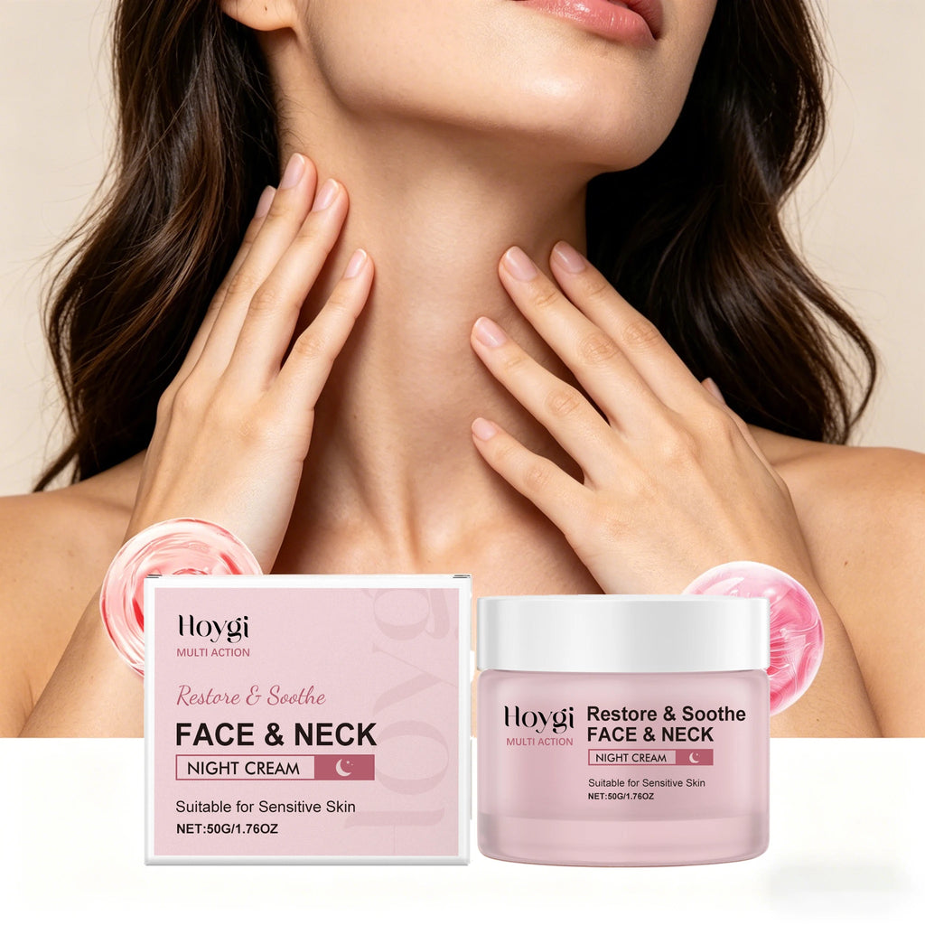 50G Face & Neck Cream Deep Nourishing Enhance Smoothness Firming Improve Skin Elasticity Hydrating Glowing Neck Care Lotion Oasis Select