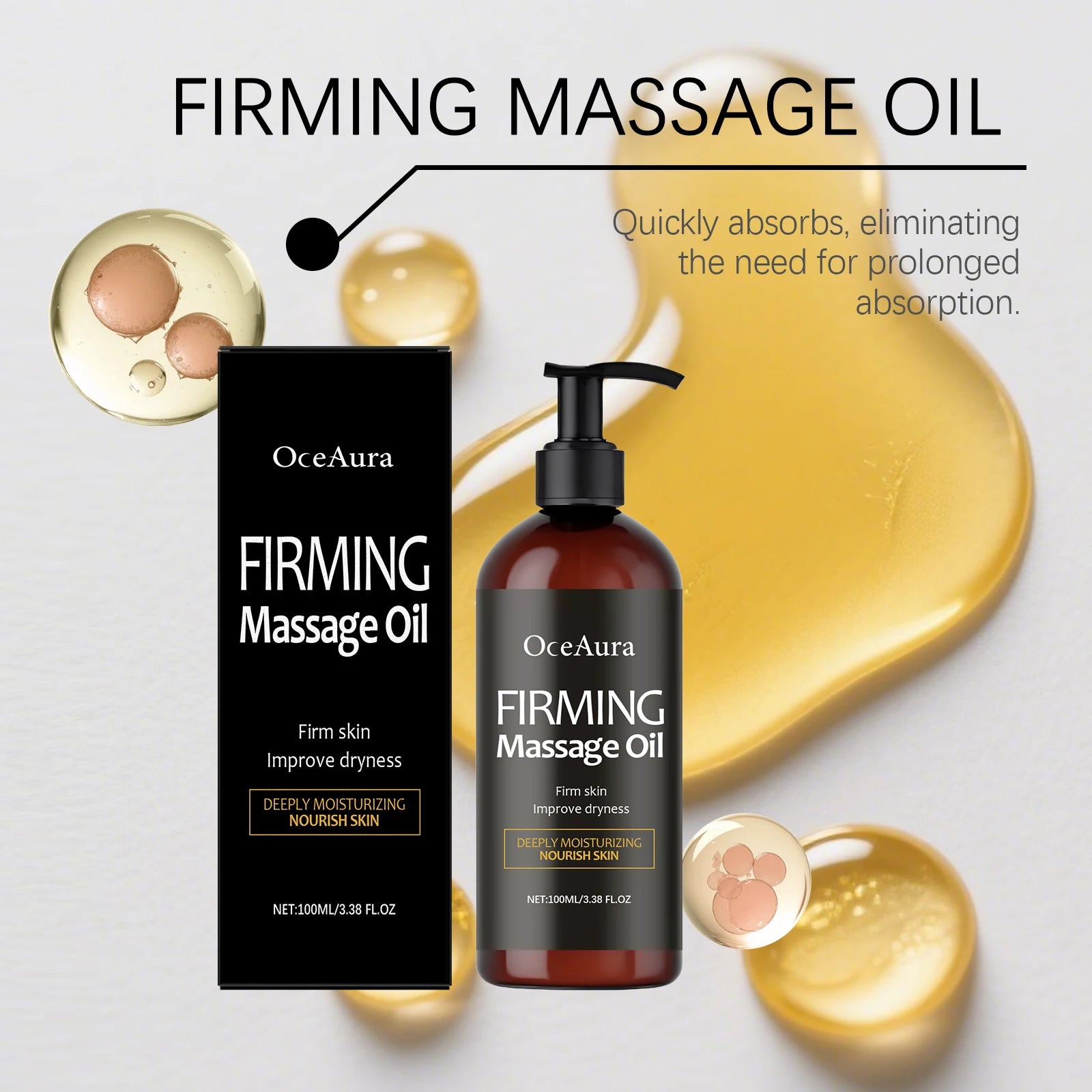 100ML Body Moisturizing Oil Deep Nourishing & Repair Skin Improve Skin Elasticity Enhance Smoothness Refreshing Body Essence Oil Oasis Select