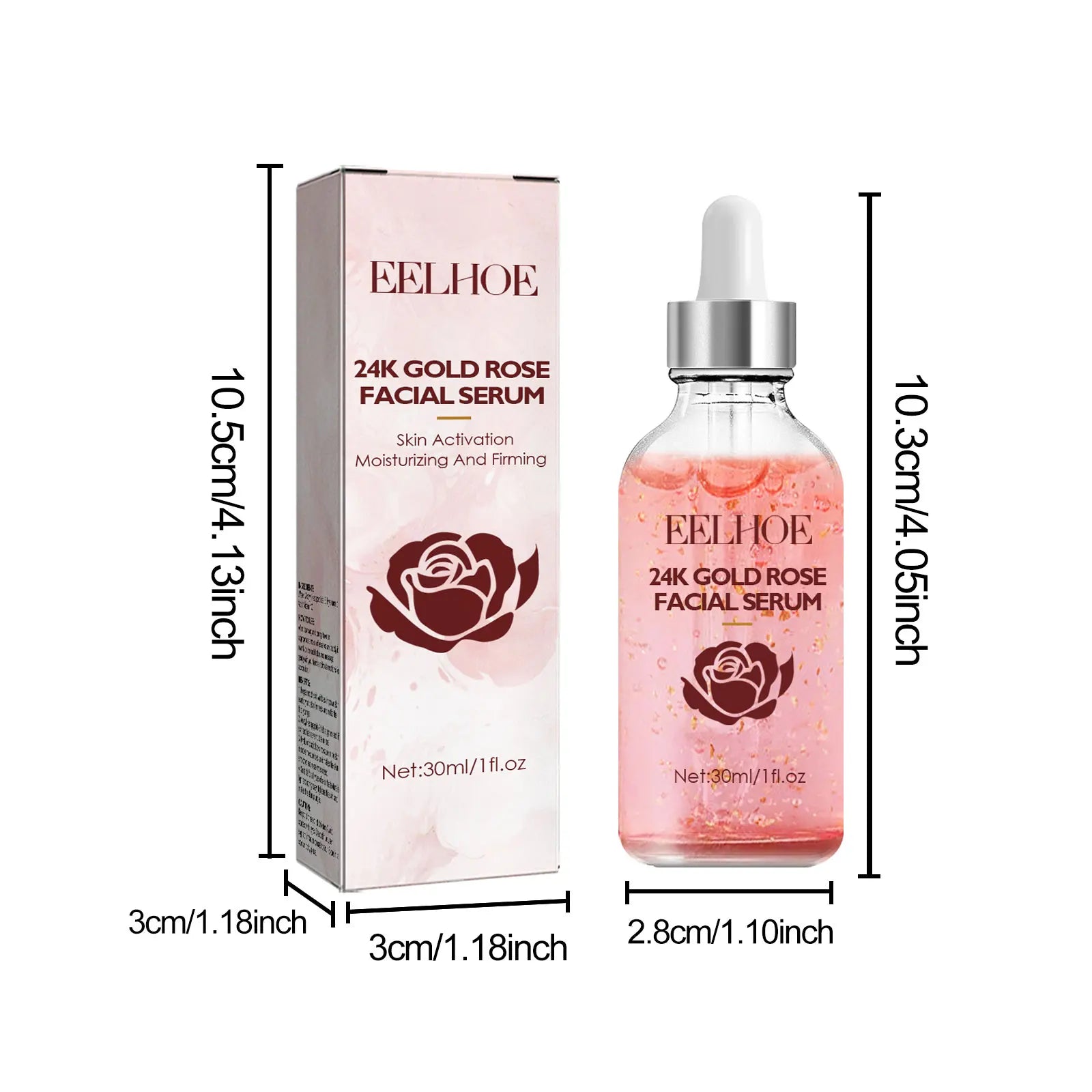 30ML Rose Facial Serum Deep Moisturizing Improve Skin Texture Smoothing Enhance Skin Elasticity Anti-aging Nourishing Face Serum Oasis Select