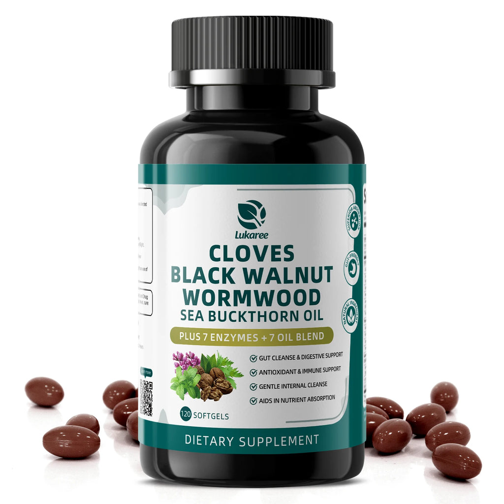 BEWORTHS 120PCS CLOVES BLACK WALNUT WORMWOOD Digestive & Gut Support Cleanse & Detox Immune & Antioxidant Support Oasis Select 2bottles United States