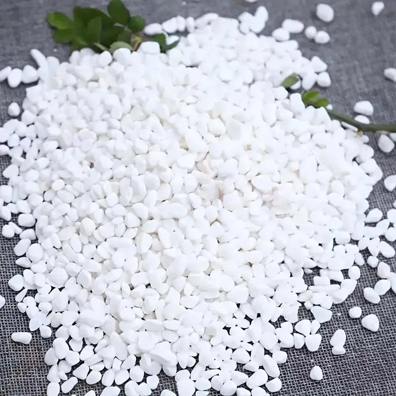 200g Natural River Rocks for Garden Landscaping White Pebbles Decorative Stones for Plants-Succulent & Cacti Potting 7-18MM Oasis Select