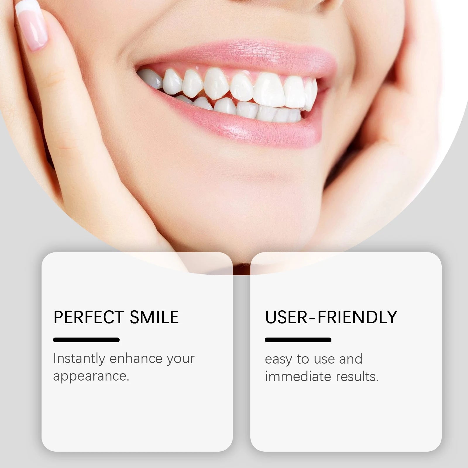 Oralhoe Silicone Fake Teeth Set Natural False Tooth Denture Comfortable Filling Teeth Gap Safe Simple Perfect Smile Firm Denture Oasis Select
