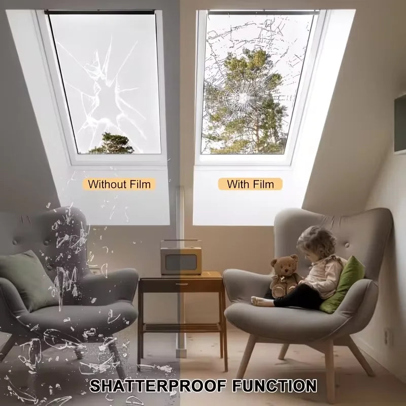 Safety Window Film Shatterproof Window Film High-Transparency Shatterproof PET Window Film Suitable For Home And Office Windows. Oasis Select