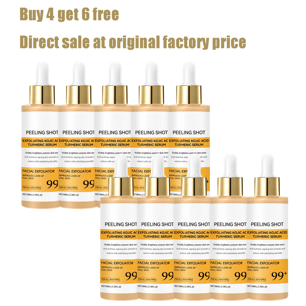 100ML Turmeric Kojic Acid Face Serum Gentle Moisturizing Nourishing Improve Skin Texture Refreshing Non-sticky Smooth Face Serum Oasis Select 10 pcs United States