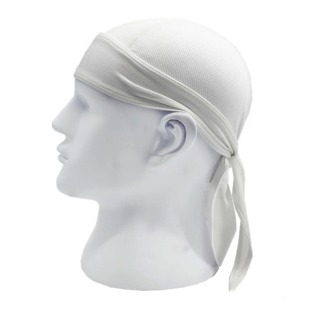 Quick-Dry Cycling Cap & Headband Bandana | UV Protection Cycling Headband Cap Oasis Select white
