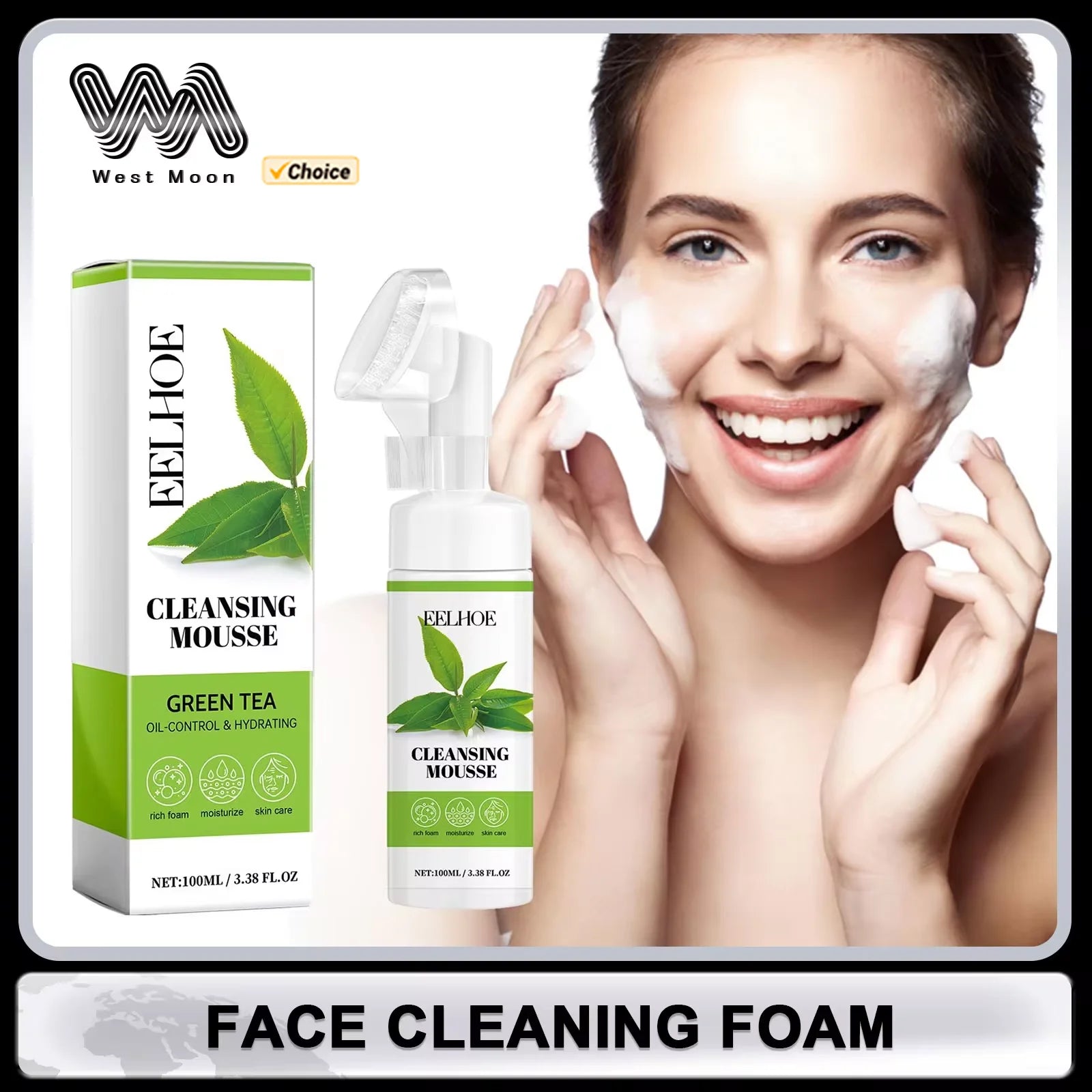 Facial Mousse Moisturizing Skin Brightening Oil Control Deep Soothing Cleaning Skin Exfoliating Shrinking Pores Foaming Cleanser Oasis Select