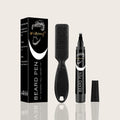 Beard Pen Filler Single Piece or Set Barber Styling Pencil Waterproof Black Hair Enhancer Brush Cosmetic Repair Tool Oasis Select Pen-Comb-2set