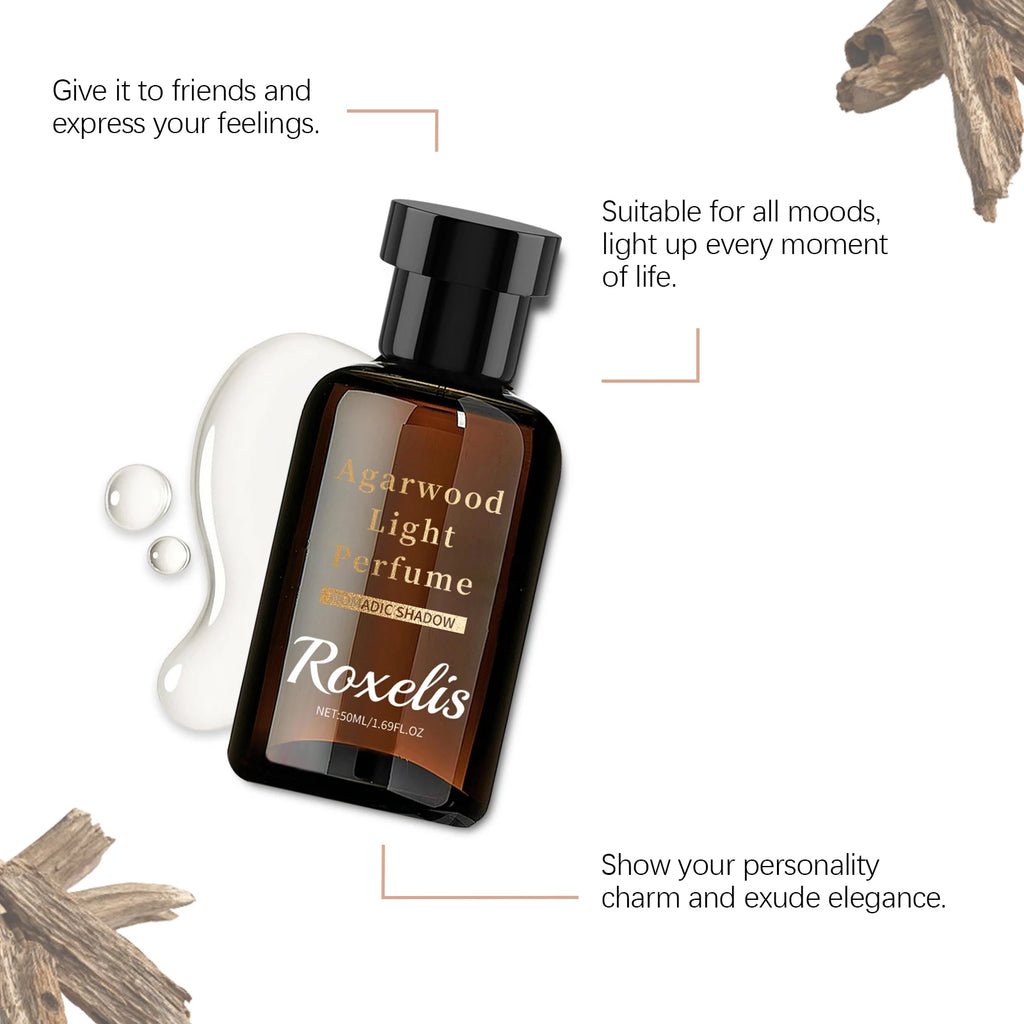 Roxelis Agarwood Light Perfume Woody Fragrance Flirting Lasting Fragrance Daily Dating Enhance Charm Woody Pheromone Perfume Oasis Select