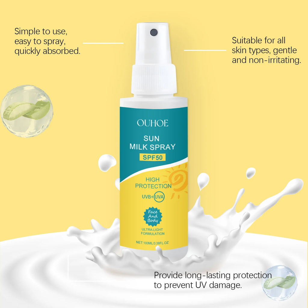 Anti UV Sunscreen Spray Prevent Sunburn High Isolation Waterproof Sweat Proof Fast Absorbe Moisturizing Protection for Skin Care Oasis Select