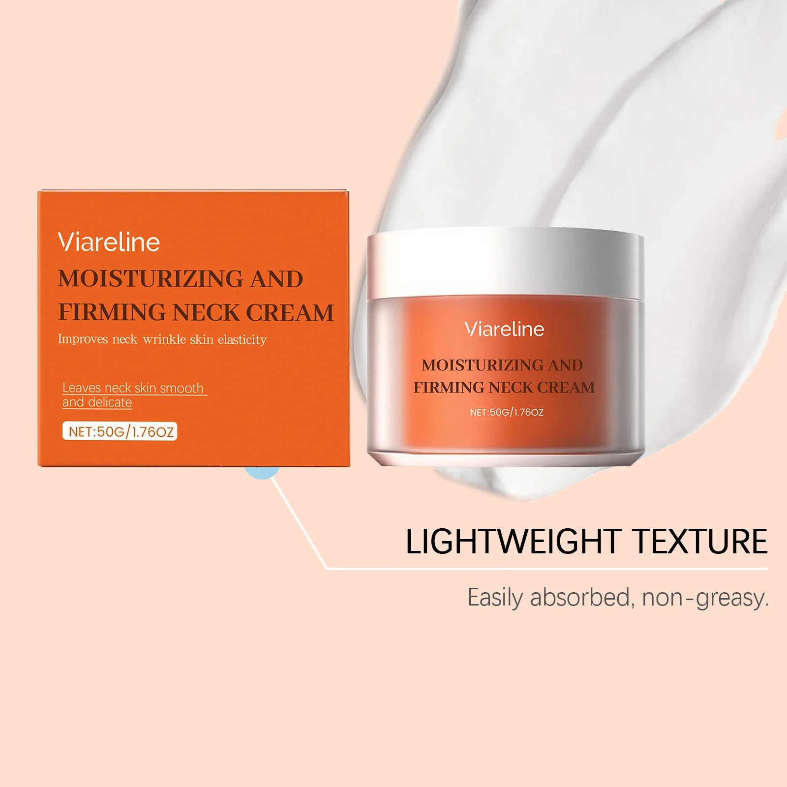50G Moisturizing Neck Skin Cream Daily Nourishing Reduce Sagging Massage Enhance Skin Elasticity Firming Soften Neck Care Lotion Oasis Select