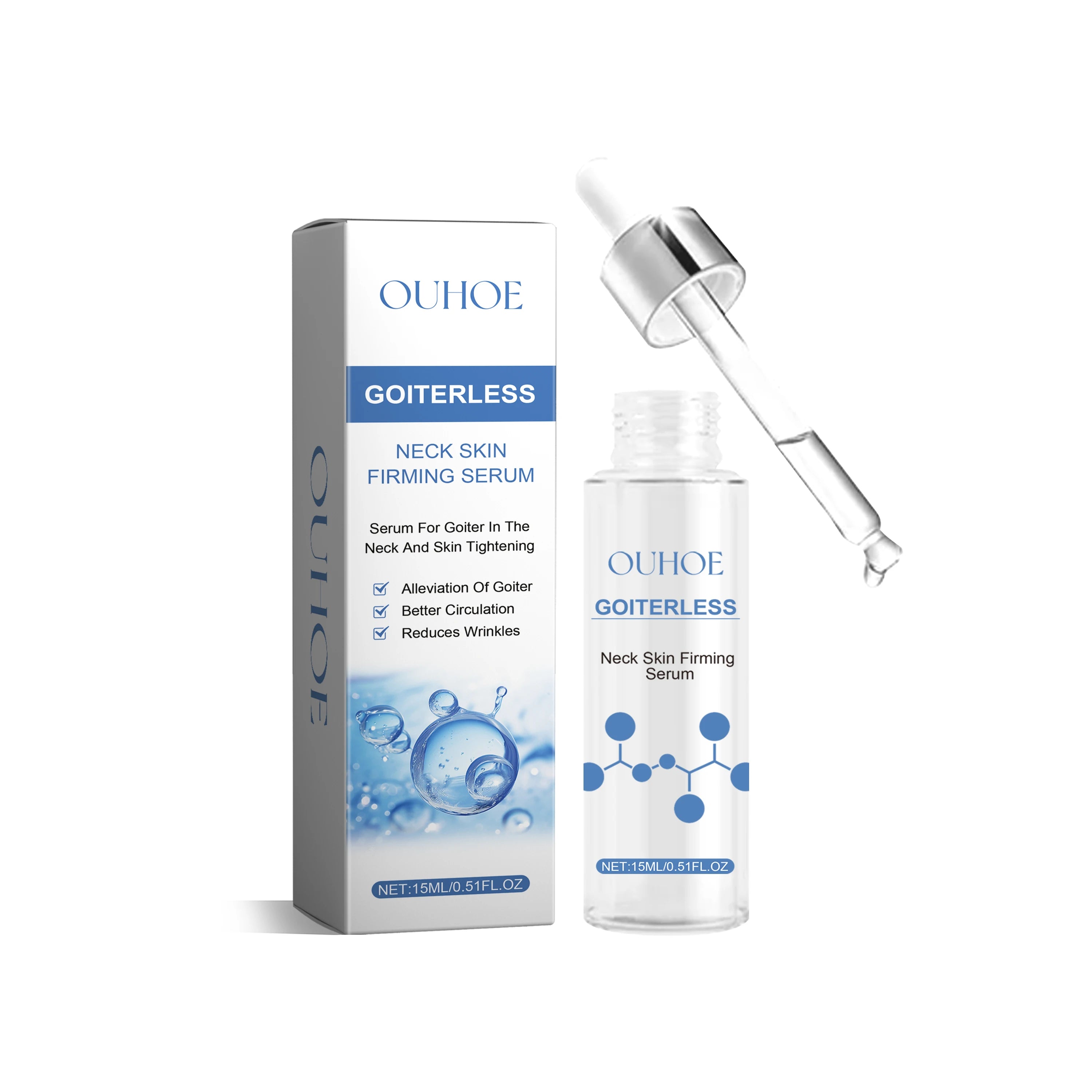 15ML Neck Skin Care Serum Deep Hydrating Fade Fine Lines Firming Enhance Skin Elasticity Lifting Tightening Improve Roughness Glowing Neck Serum Oasis Select 15g United States