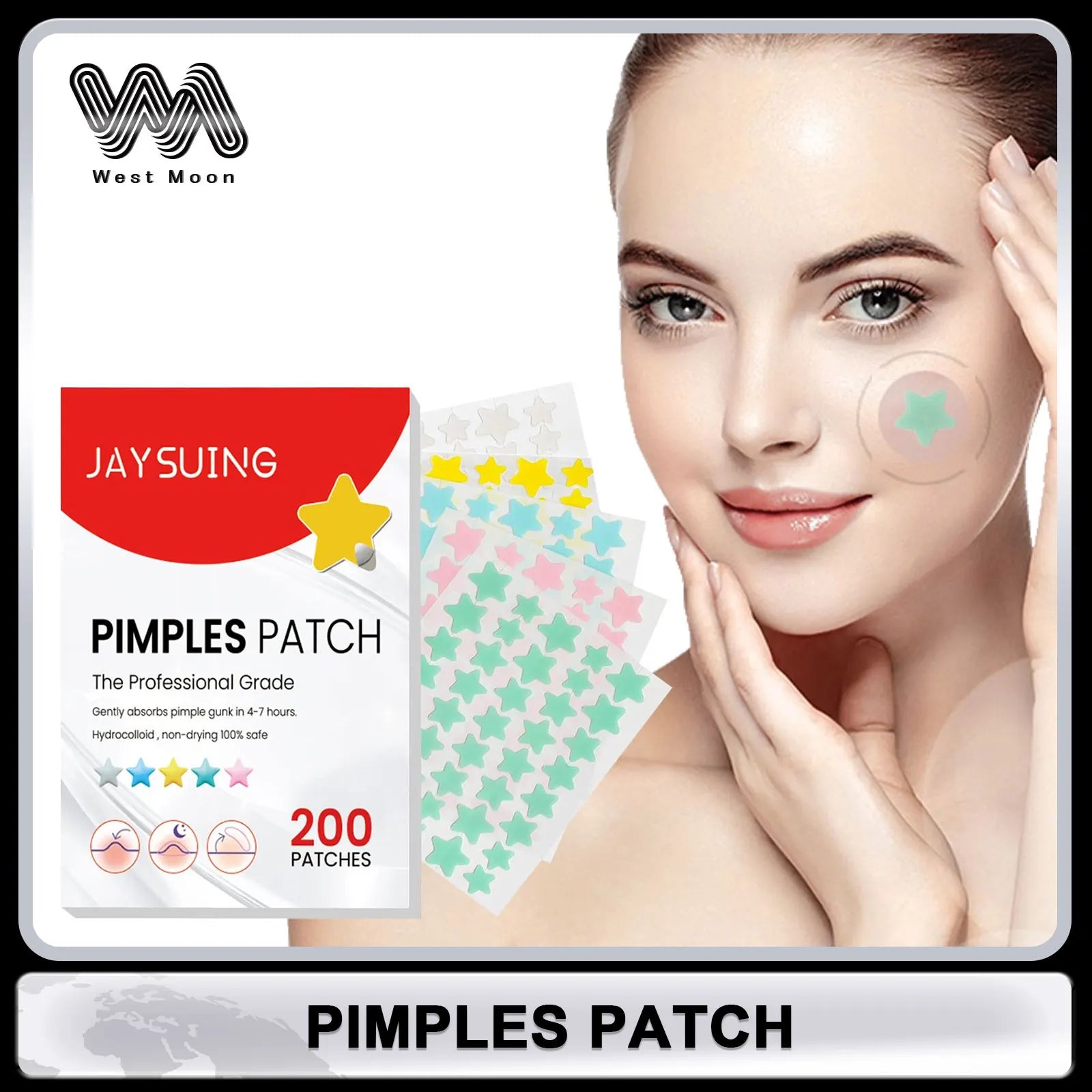 Jaysuing 200pc Pimple Patches – Waterproof Deep Clean Acne Patch