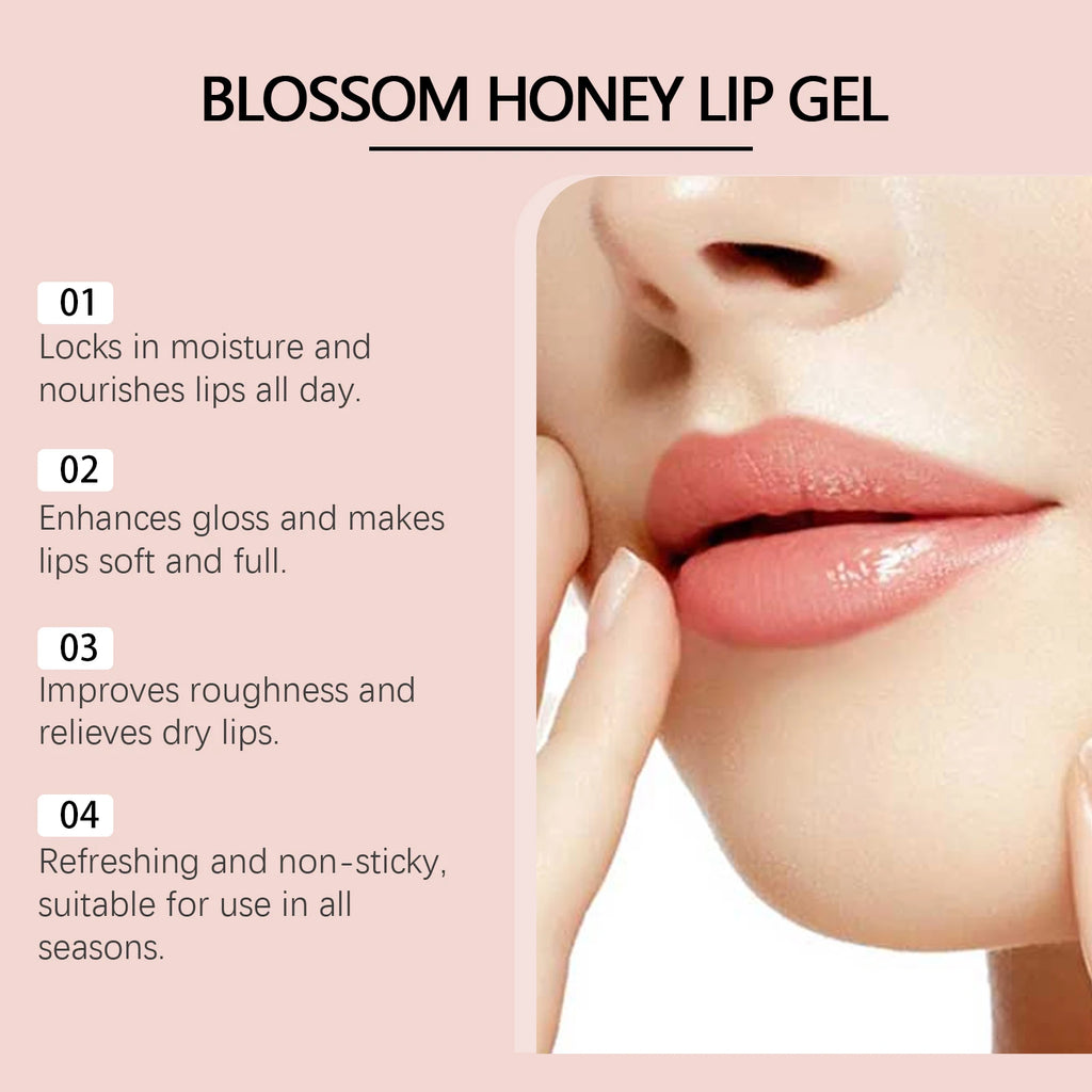 10G Blossom Honey Lip Gel Deep Moisturizing Enhance Smoothness Enhance Gloss Nourishing Skin Improve Skin Texture Boosts Skin Elasticity Lip Balm Oasis Select