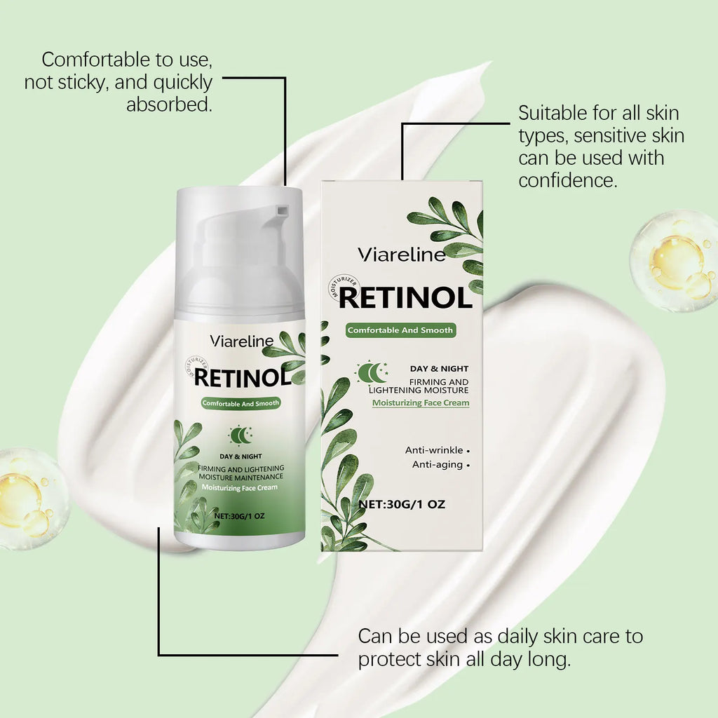 Viareline Retinol Face Cream Deeply Moisturizing Firming Skin Improve Skin Texture Enhance Smoothness Tightening Facial Cream Oasis Select