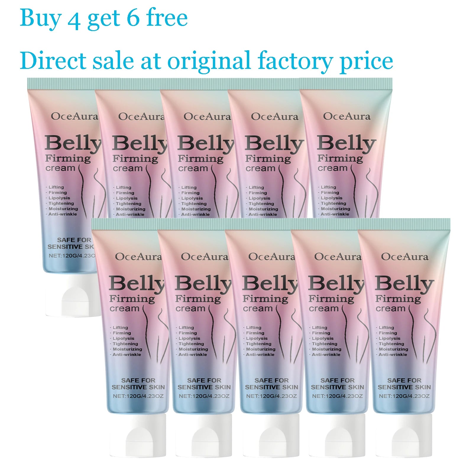 120g Belly Firming Cream Daily Moisturizing Enhance Skin Elasticity Nourishing Reduce Sagging Body Lotion for All Skin Types Oasis Select 10 pcs United States