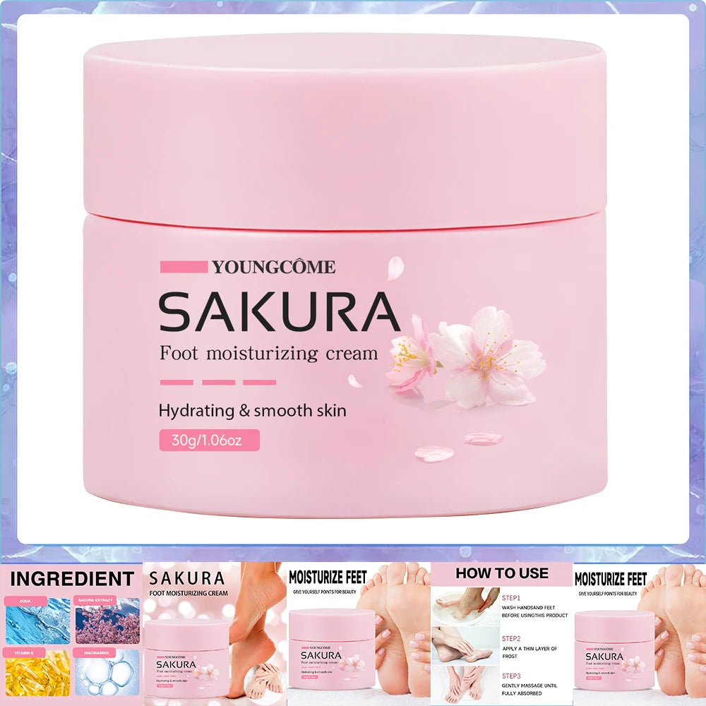 Sakura Foot Cream – Urea 40% & Shea Butter Overnight Heel Repair
