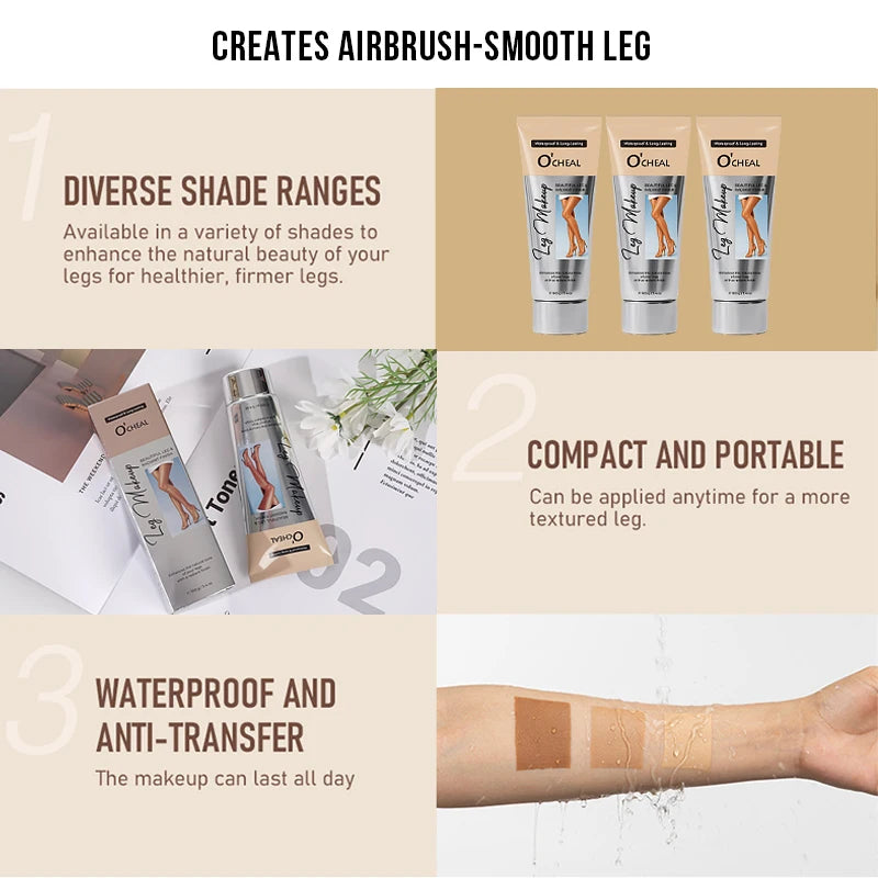 O'CHEAL Leg Body Makeup Cream – Waterproof Coverage Foundation