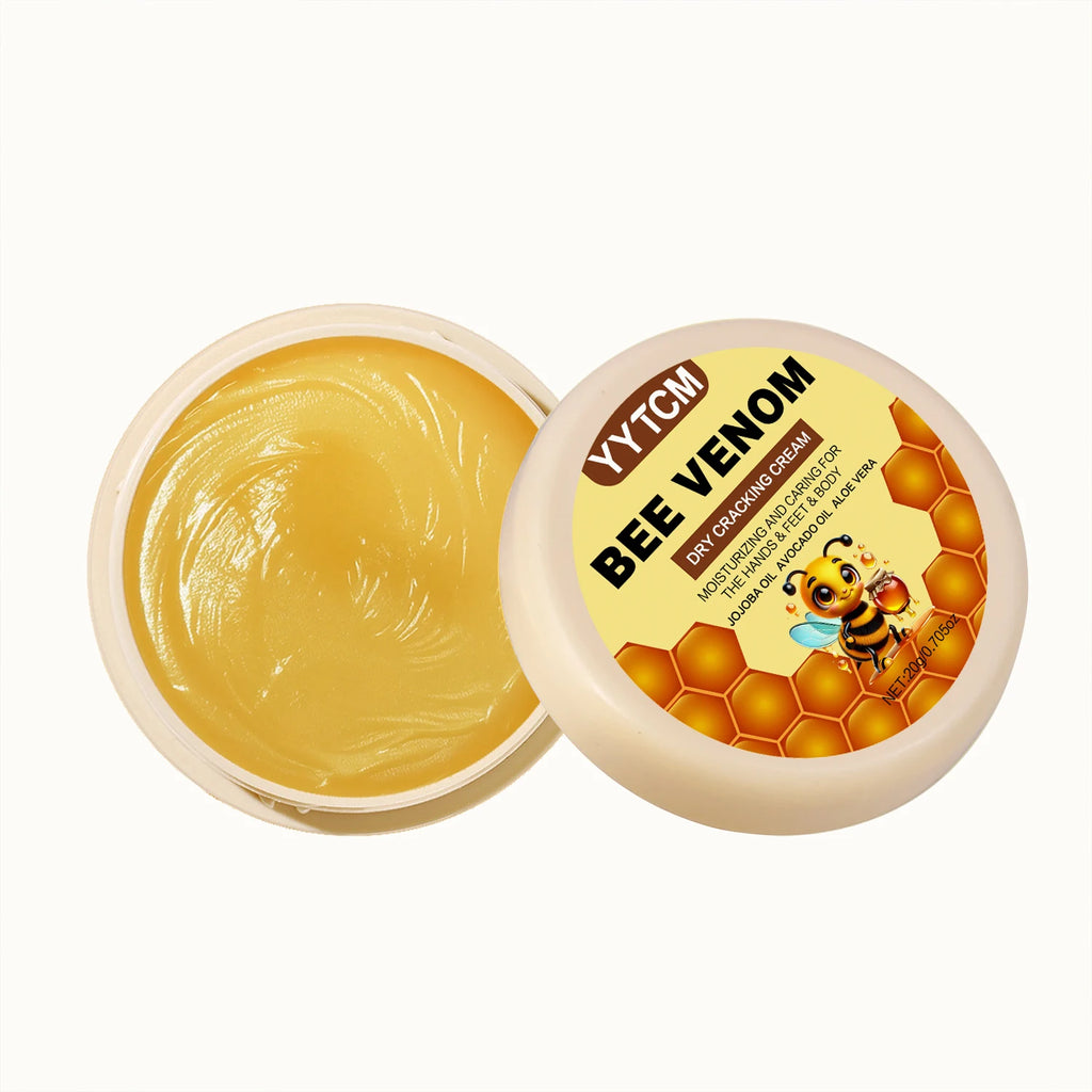 Bee Venom Dry Crack Moisturizing Cream, Hydrating & Nourishing for Autumn Winter, Smooth & Soft Skin Care, Hydrating Foot Cream Oasis Select 1Pc 20g